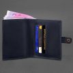 Шкіряна обкладинка-портмоне для посвідчення офіцера 11.0 (темно-синя) шкіра Crazy Horse