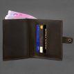Шкіряна обкладинка-портмоне для посвідчення офіцера 11.0 (темно-коричнева) шкіра Crazy Horse