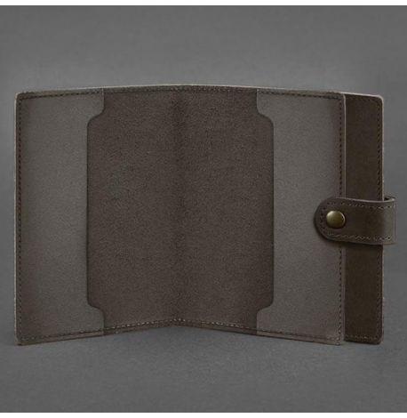 Шкіряна обкладинка-портмоне для посвідчення офіцера 11.0 (темно-коричнева) шкіра Crazy Horse