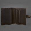 Шкіряна обкладинка-портмоне для посвідчення офіцера 11.0 (темно-коричнева) шкіра Crazy Horse