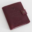 Кожаная обложка-портмоне для удостоверения офицера 11.0 (бордовая) кожа Crazy Horse
