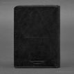 Кожаная обложка-органайзер для документов 6.1 (черная), кожа Crazy Horse