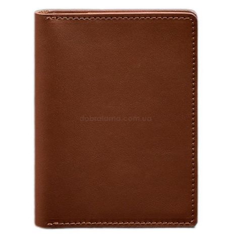 Кожаная обложка-органайзер для документов 6.1 (светло-коричневая), кожа Krast