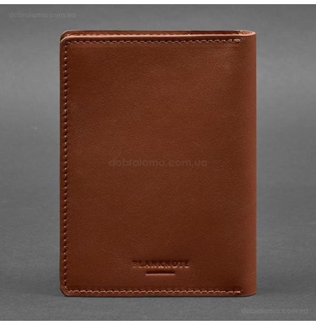 Кожаная обложка-органайзер для документов 6.1 (светло-коричневая), кожа Krast