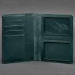 Шкіряна обкладинка-органайзер для документів 6.1 (зелена), шкіра Krast