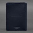 Шкіряна обкладинка-органайзер для документів 6.1 (темно-синя), шкіра Krast