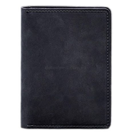 Шкіряна обкладинка-органайзер для документів 6.1 (темно-синя), шкіра Crazy Horse