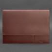 Кожаная папка для документов А4 на магнитах (бордовая)