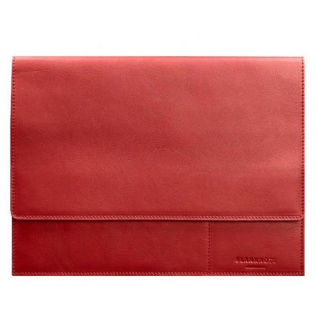 Шкіряна папка для документів А4 на магнітах (червона)