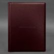 Кожаная папка для документов на подпись (бордовая)