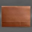 Кожаная папка для документов А4 на магнитах (светло-коричневая)