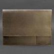 Кожаная папка для документов А4 на магнитах (темно-коричневая)