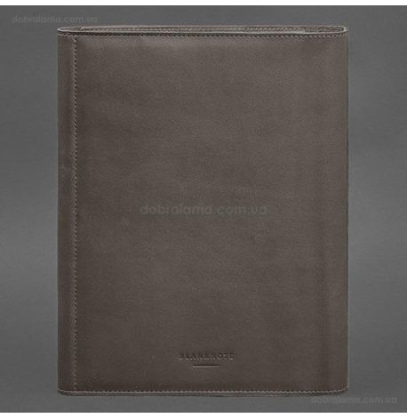 Кожаная папка для документов А4 «Семейная» на магнитах (темно-бежевая)