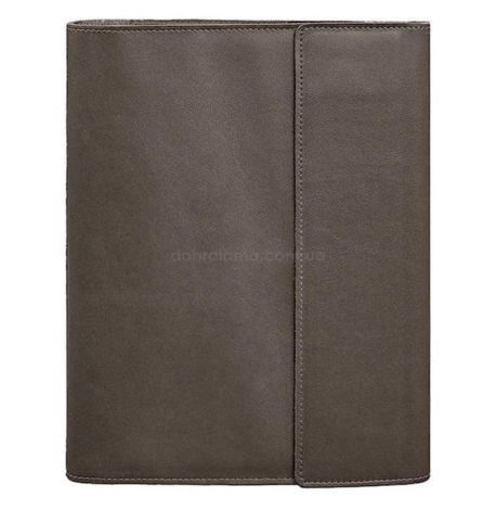 Кожаная папка для документов А4 «Семейная» на магнитах (темно-бежевая)