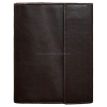 Шкіряна папка для документів А4 «Сімейна» на магнітах (темно-коричнева)