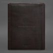 Шкіряна папка для документів А4 «Сімейна» на магнітах (темно-коричнева)