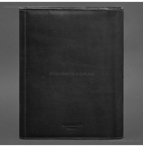 Кожаная папка для документов А4 «Семейная» на магнитах (черная)