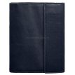 Кожаная папка для документов А4 «Семейная» на магнитах (темно-синяя)