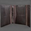 Шкіряна папка для документів А4 «Сімейна» з сегрегатором на магнітах (темно-коричнева)