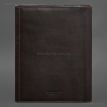 Шкіряна папка для документів А4 «Сімейна» з сегрегатором на магнітах (темно-коричнева)