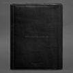 Кожаная папка для документов А4 «Семейная» с сегрегатором на магнитах (черная)
