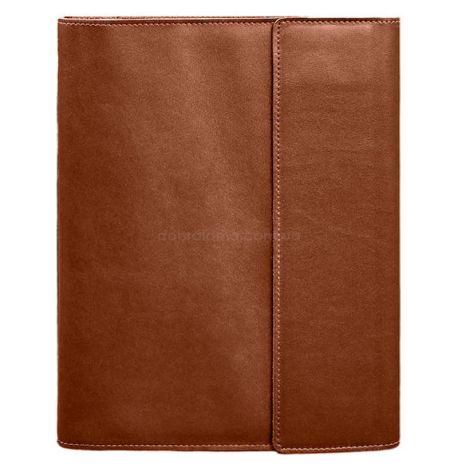 Кожаная папка для документов А4 «Семейная» с сегрегатором на магнитах (светло-коричневая)