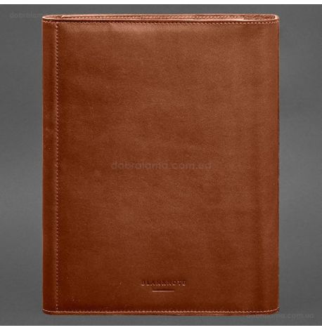 Кожаная папка для документов А4 «Семейная» с сегрегатором на магнитах (светло-коричневая)