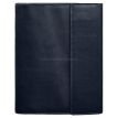 Кожаная папка для документов А4 «Семейная» с сегрегатором на магнитах (темно-синяя)