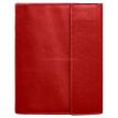 Кожаная папка для документов А4 «Семейная» с сегрегатором на магнитах (красная)