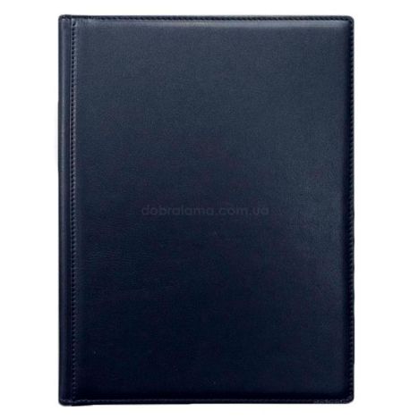 Шкіряна папка для документів на підпис (темно-синя)