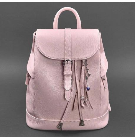 Женский кожаный рюкзак "Олсен" (розовый)