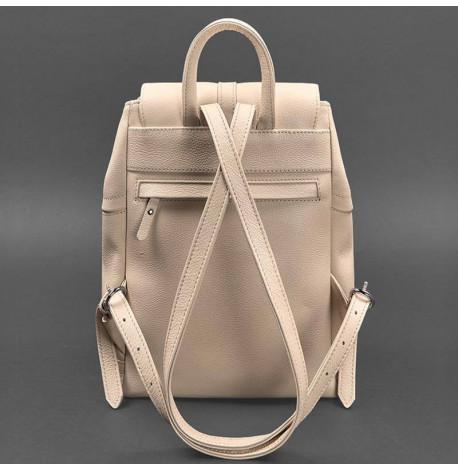 Женский кожаный рюкзак "Олсен" (светло-бежевый)