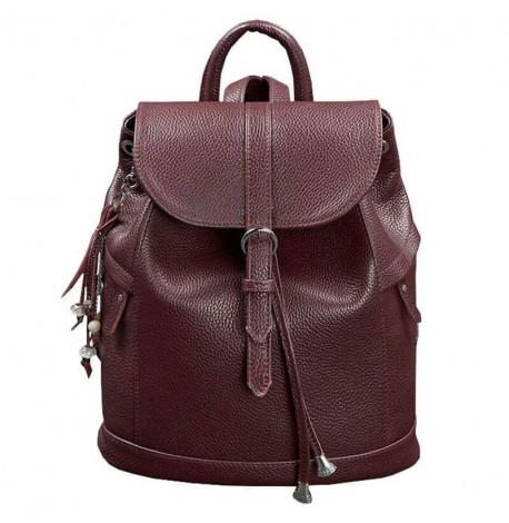 Женский кожаный рюкзак «Олсен» (марсала)