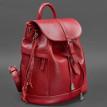 Жіночий шкіряний рюкзак "Олсен" (червоний)