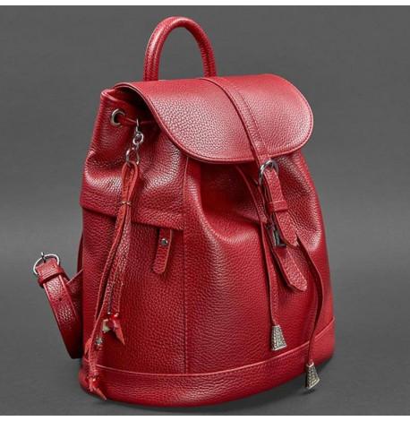 Жіночий шкіряний рюкзак "Олсен" (червоний)