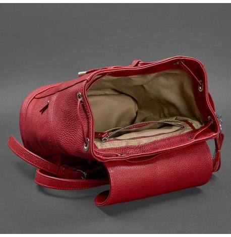 Жіночий шкіряний рюкзак "Олсен" (червоний)