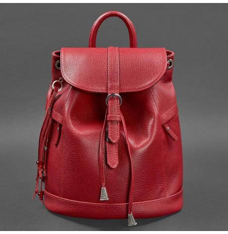 Жіночий шкіряний рюкзак "Олсен" (червоний)