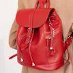 Жіночий шкіряний рюкзак "Олсен" (червоний)