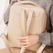 Городской кожаный женский рюкзак Cooper (бежевый)