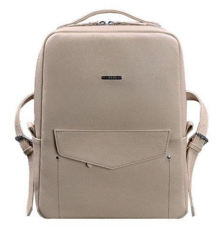 Городской кожаный женский рюкзак Cooper (бежевый)