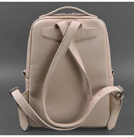 Городской кожаный женский рюкзак Cooper (бежевый)