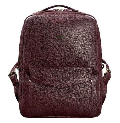 Городской кожаный женский рюкзак Cooper (марсала)