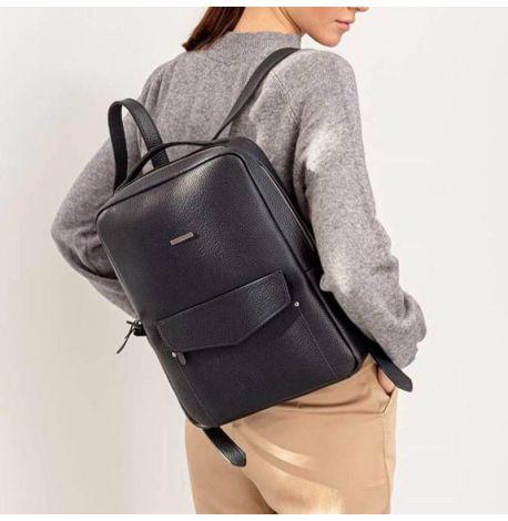 Городской кожаный женский рюкзак Cooper (темно-синий)