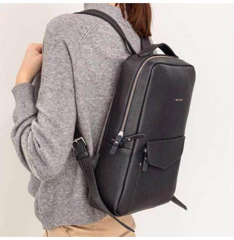 Городской кожаный женский рюкзак Cooper (темно-синий)