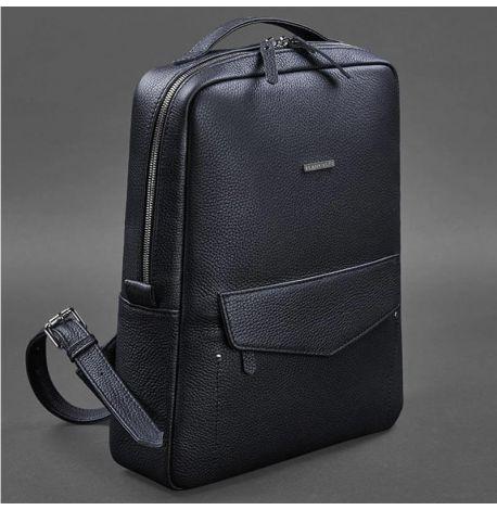 Городской кожаный женский рюкзак Cooper (темно-синий)