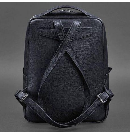 Городской кожаный женский рюкзак Cooper (темно-синий)