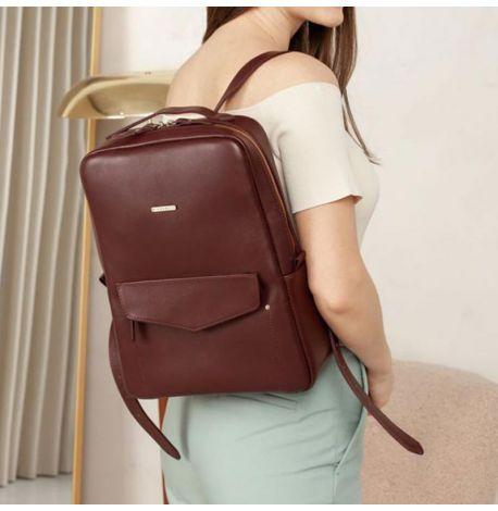 Міський шкіряний жіночий рюкзак Cooper (бордовий)