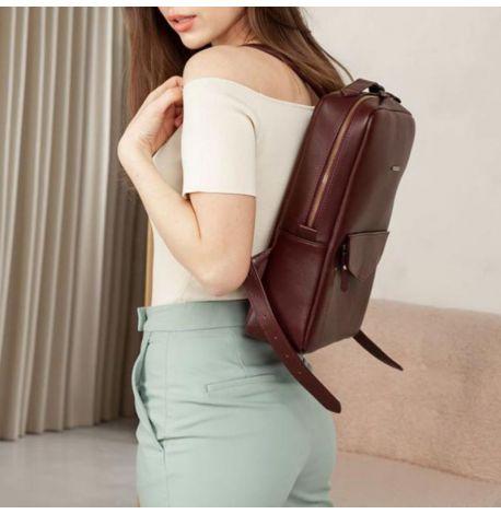 Міський шкіряний жіночий рюкзак Cooper (бордовий)