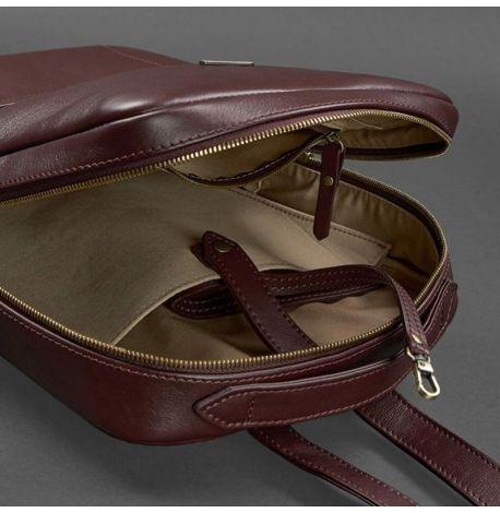 Міський шкіряний жіночий рюкзак Cooper (бордовий)