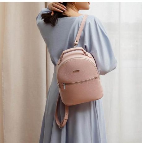 Жіночий шкіряний міні-рюкзак Kylie (рожевий)